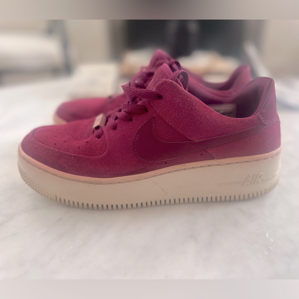 NIKE True Berry Air Force 1 AF1 Safe Low. Colour is a Fuchsia pink